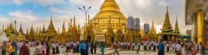 Shwedagon Pagoda of Yangon Myanmar in Virtual Reality